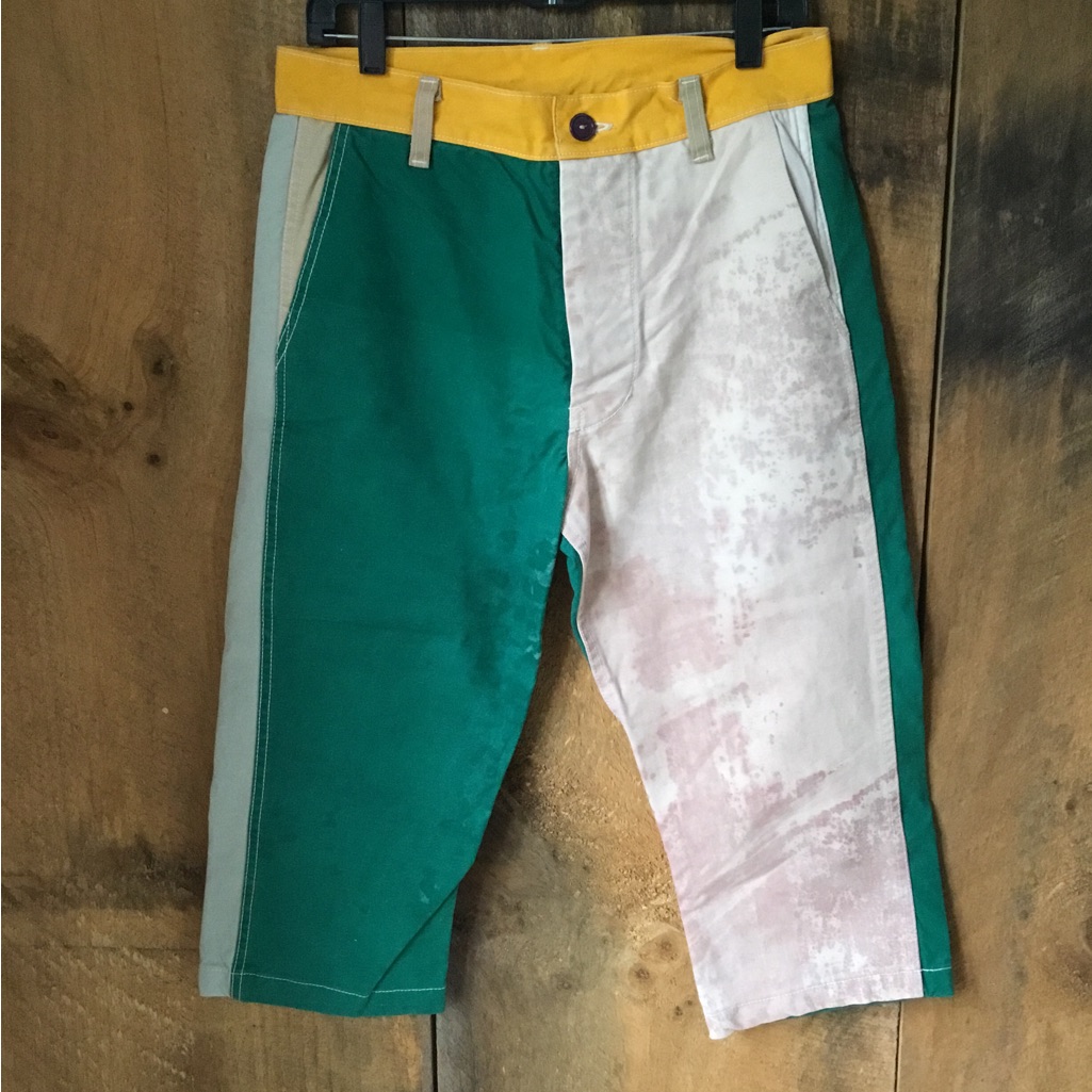 Patchwork Cropped Pants